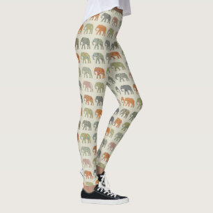 Leggings Eléphant Coloré Animal Motif contemporain
