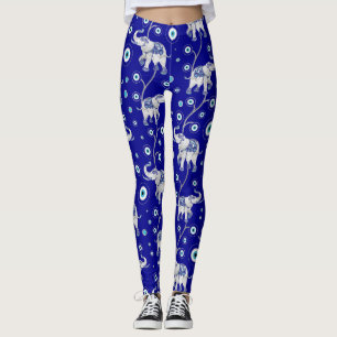 Leggings Eléphant de l'oeil du mal Bon motif de la chance