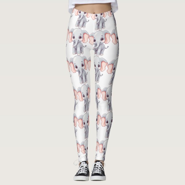 Leggings éléphant mignon (Devant)