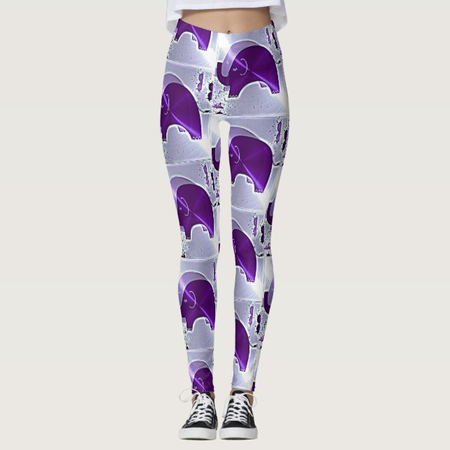 Leggings Éléphants de la conscience d'Alzheimer (Devant)