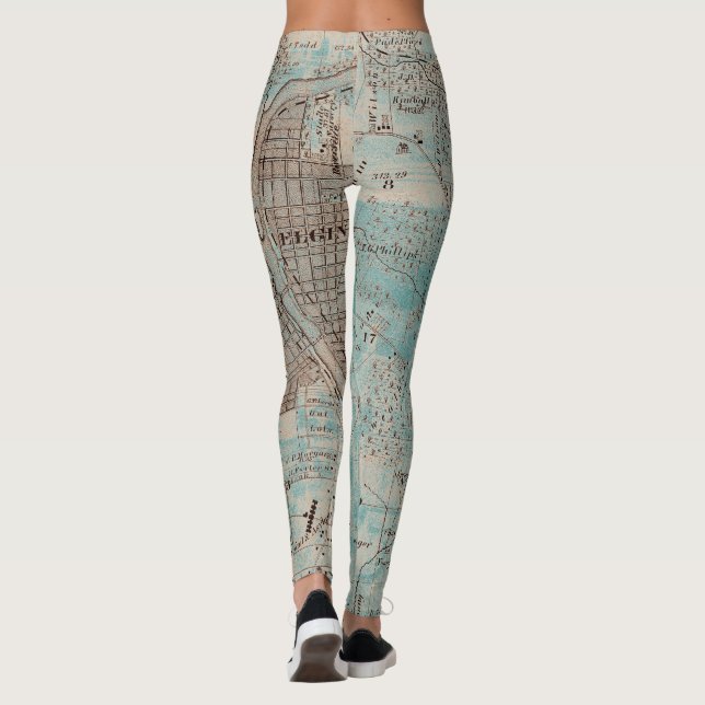 Leggings Elgin l'Illinois 1870 Plat le centre ville de (Dos)
