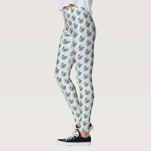Leggings Elkhound norvégien à la peinture de village - Chie