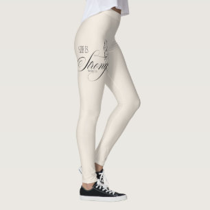 Leggings Elle est forte Proverbes 31:25