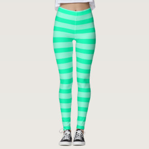 Leggings Éloge léger noir au néon électrique de rayures de
