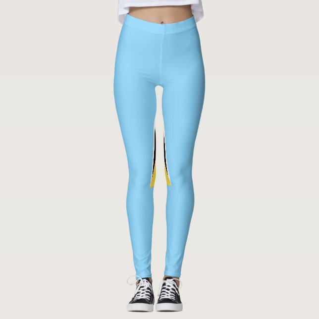Leggings Emblème du drapeau de Sainte-Lucie (Devant)