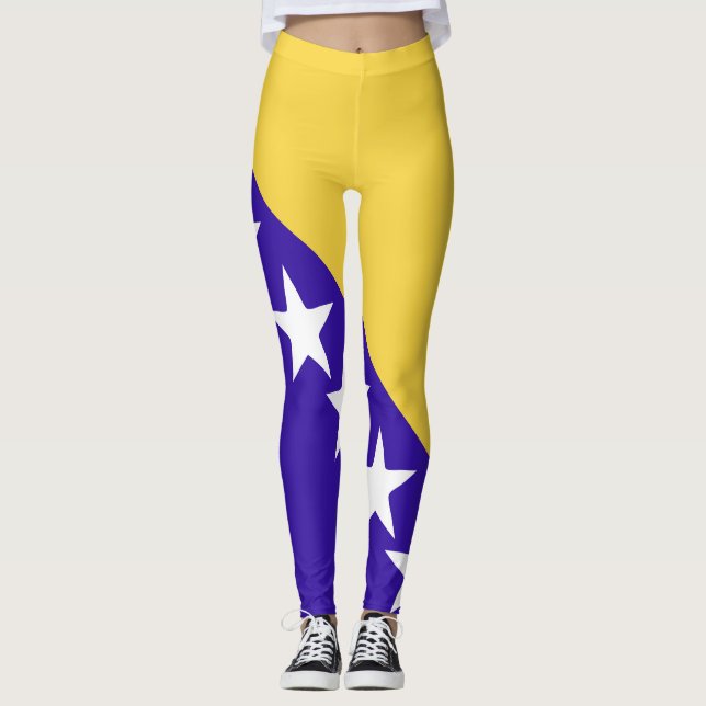 Leggings Emblème du pavillon de la Bosnie-Herzégovine (Devant)