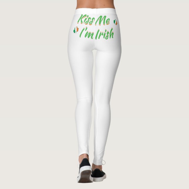Leggings Embrassez-moi que je suis les guêtres irlandaises (Dos)