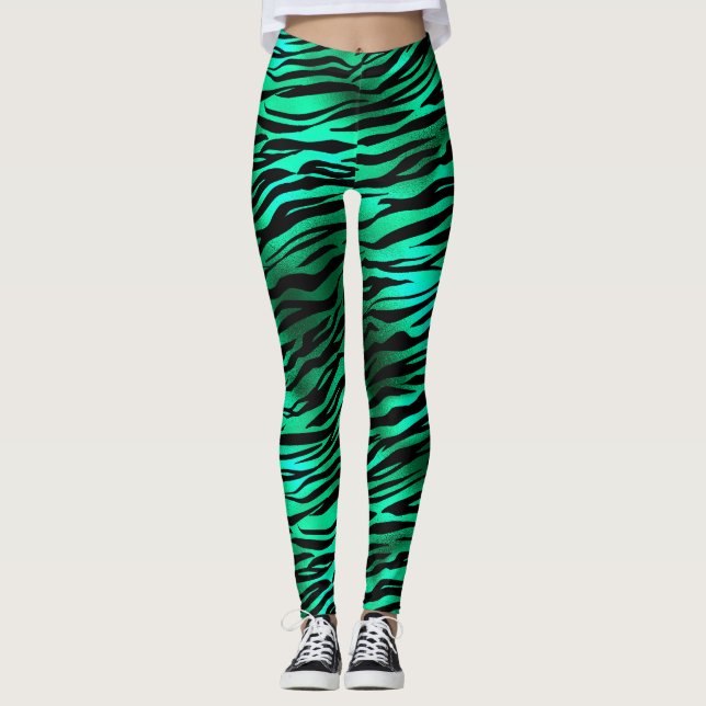 Leggings Emerald and Gold Safari Series Design 10 (Devant)