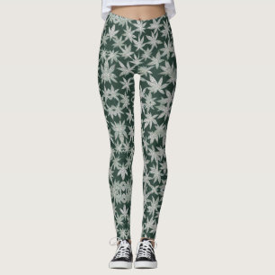 Leggings Emerald Asanoha : Un design japonais traditionnel
