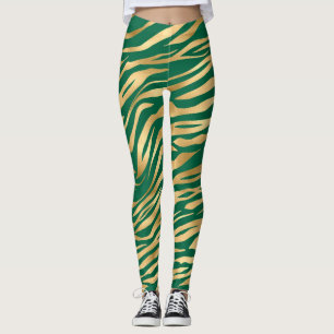 Leggings Emerald et Gold Safari Series Design 2