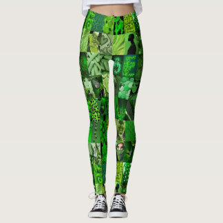 Leggings Emerald Green Collage