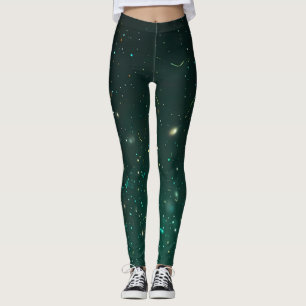Leggings Emerald Sparkle Galaxy