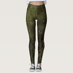Leggings Émeraude Green Rustic Steampunk Horloge (9)