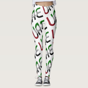Leggings Émirats arabes unis Motif de la typographie du dra