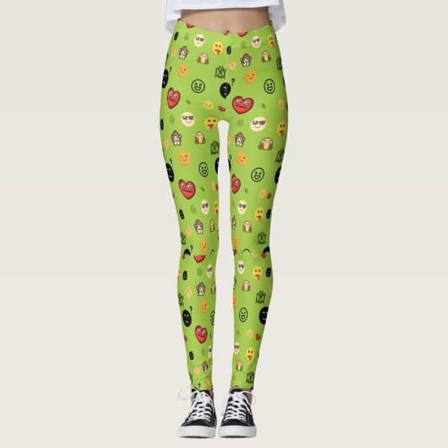 Leggings Emoji coloré (Devant)
