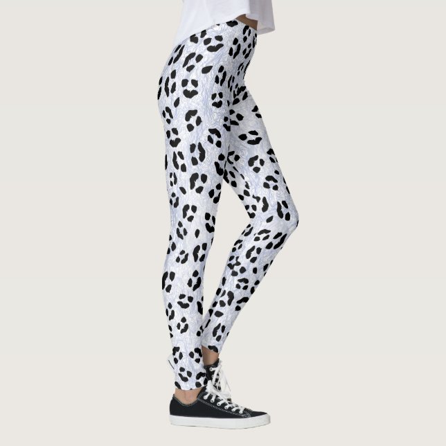Leggings Empreinte de léopard blanc (Droite)