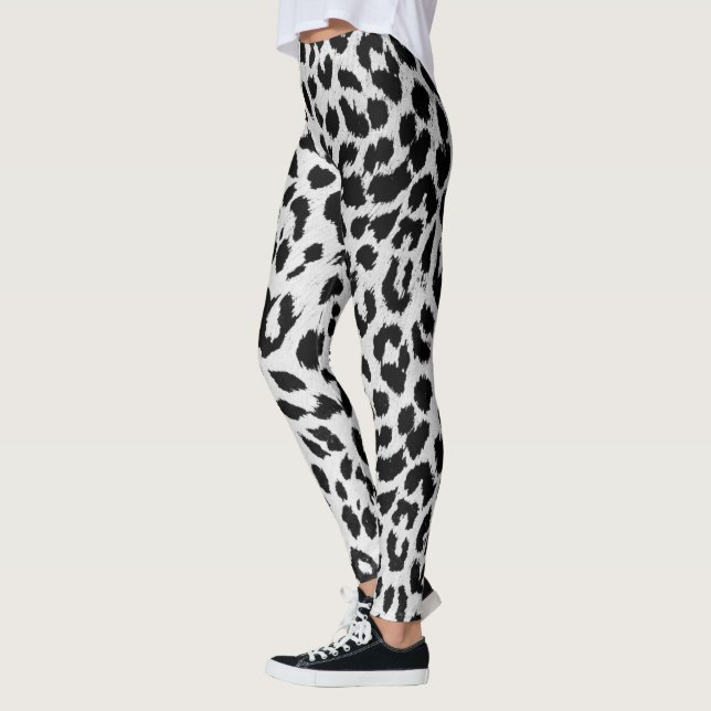 Leggings Empreinte de léopard de neige (Gauche)