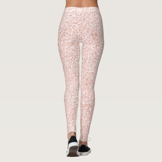Leggings Empreinte de léopard de Parties scintillant rose v (Dos)