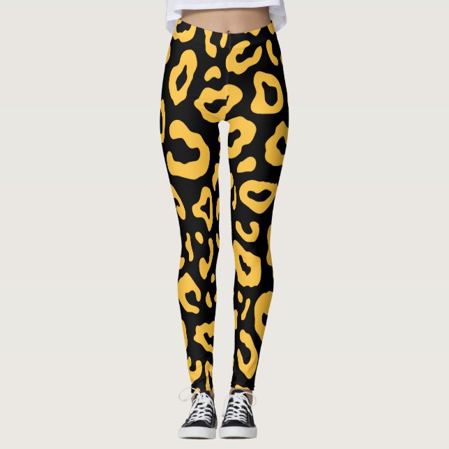 Leggings Empreinte de léopard mignon (Devant)