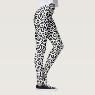 Leggings Empreinte de léopard noir/blanc LEGINGS