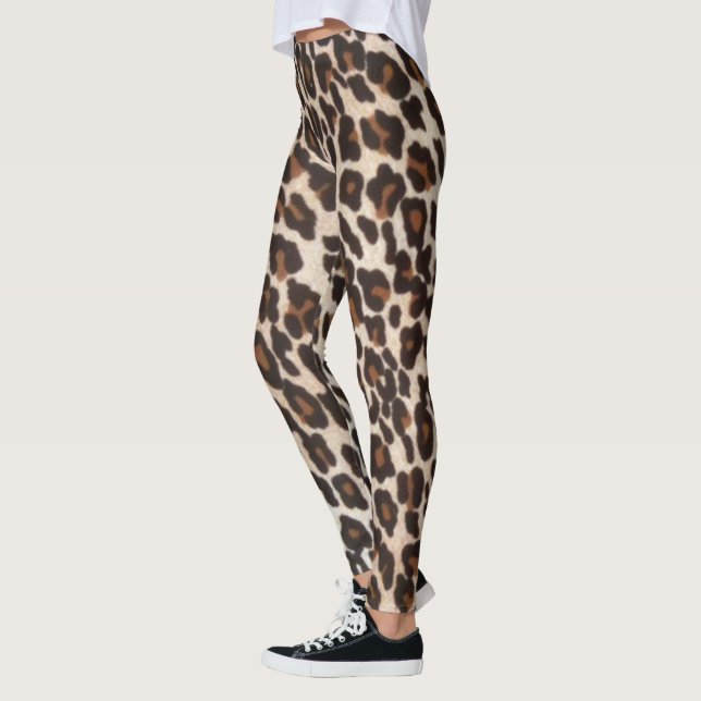 Leggings Empreinte de léopard noir Brown (Gauche)