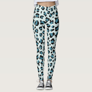 Leggings Empreinte de léopard, Spots de léopard, Leopard bl
