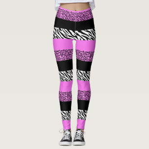 Leggings Empreinte de léopard, Zebra Print, Poster de anima
