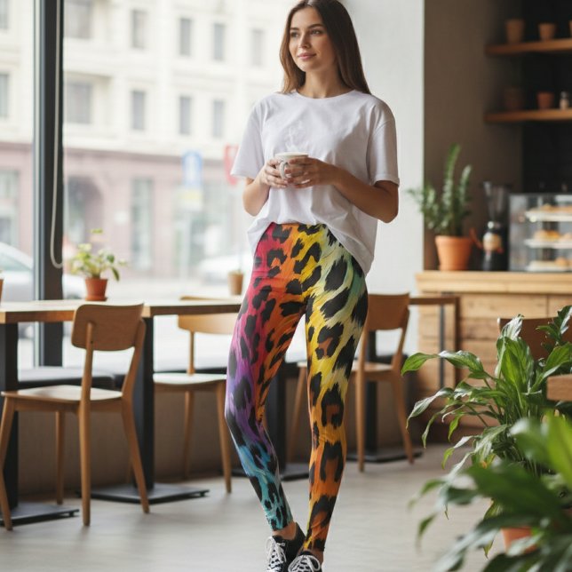 Leggings Empreintes de léopard dynamiques (Créateur téléchargé)