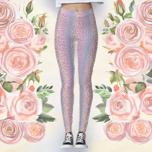 Leggings Empreintes de léopard Pastel