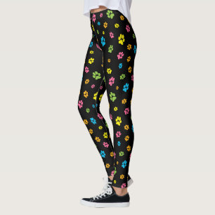 Leggings Empreintes de pattes Cute coloré Motifs Amoureux d