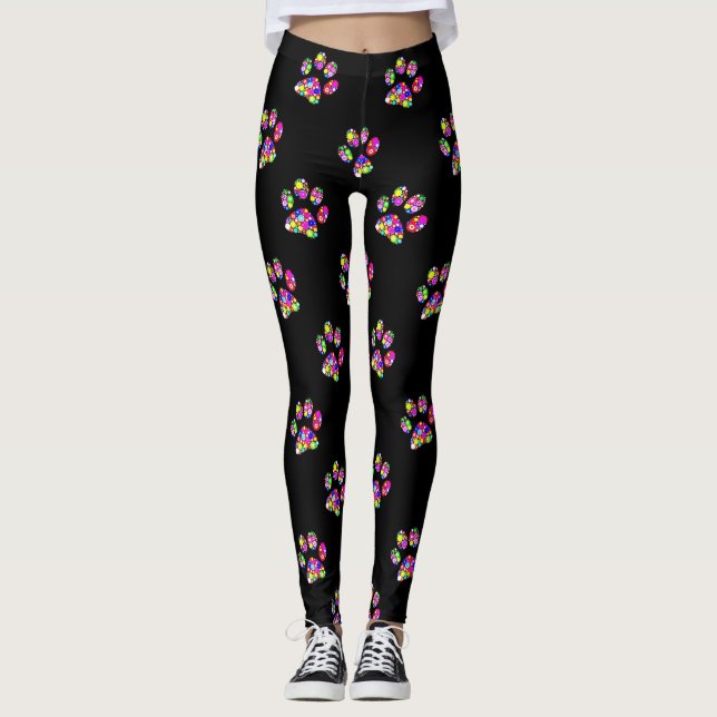 Leggings Empreintes de pattes super (Devant)