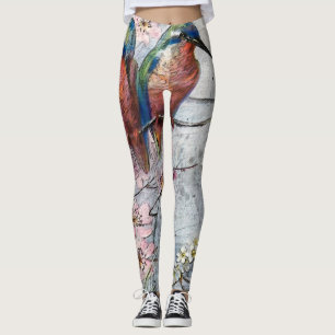 Leggings En Attente De L'Oiseau De Surfeur Kingfisher
