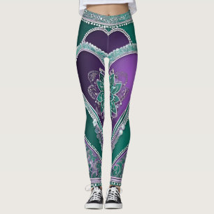 Leggings en dentelle vert fleurie de lingerie viol