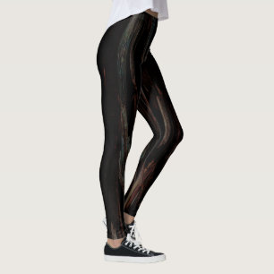 Leggings en écorce d'arbre rouge de la forêt 2