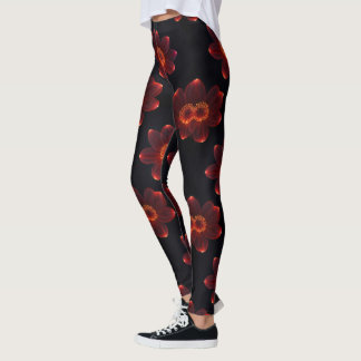 Leggings en fleur de néon