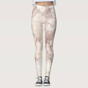 Leggings en marbre d'or Faux