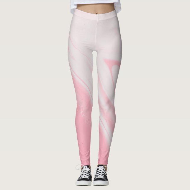 Leggings en marbre rose (Devant)
