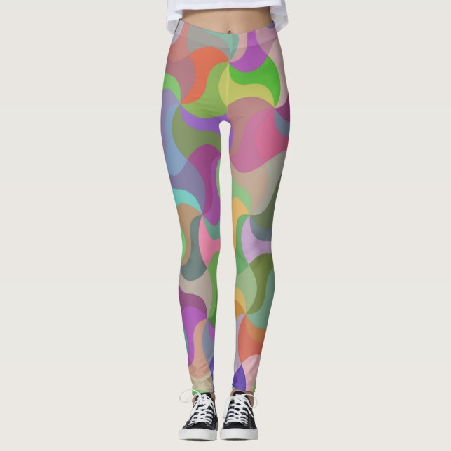 leggings en mosaïque pastel (Devant)