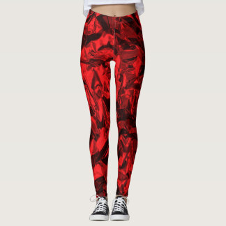 Leggings en papier à enveloppement rouge