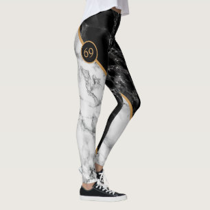Leggings en pierre de marbre noir