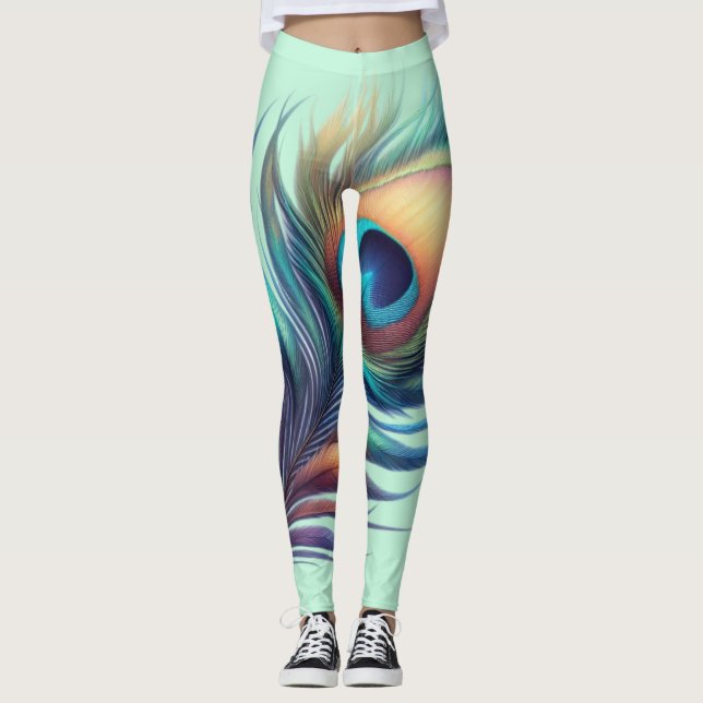Leggings en plumes de paon (Devant)