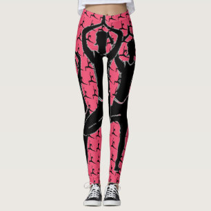 Leggings en silhouette de pose de yoga