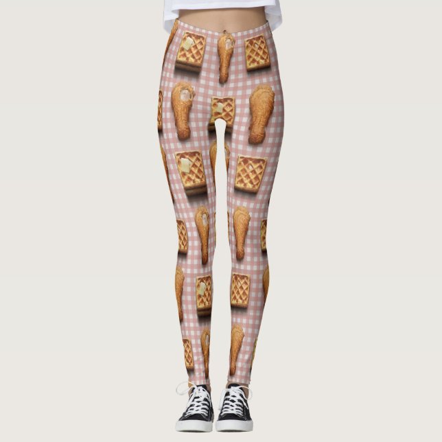 Leggings en vichy gaufres de poulet (Devant)