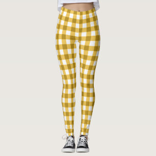 Leggings En vichy Jaune Et Blanc Vérifiés