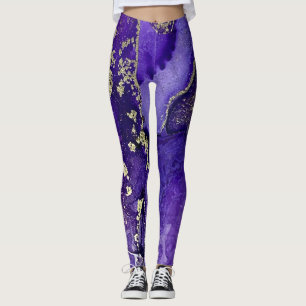 Leggings Encre d'alcool Abstraite Pommes riches en or