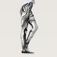 Encre spirale noire et blanche Abstraite