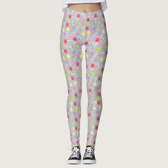 Leggings Enfants Bonbons colorés Lollipop Imprimer (Devant)