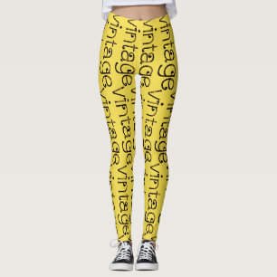 Leggings entraînement vintage jaune vif