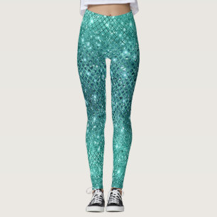 Leggings Éperche verte Turquoise Aqua