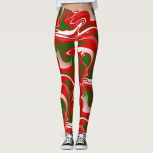 Leggings épingle en marbre de noël moche
